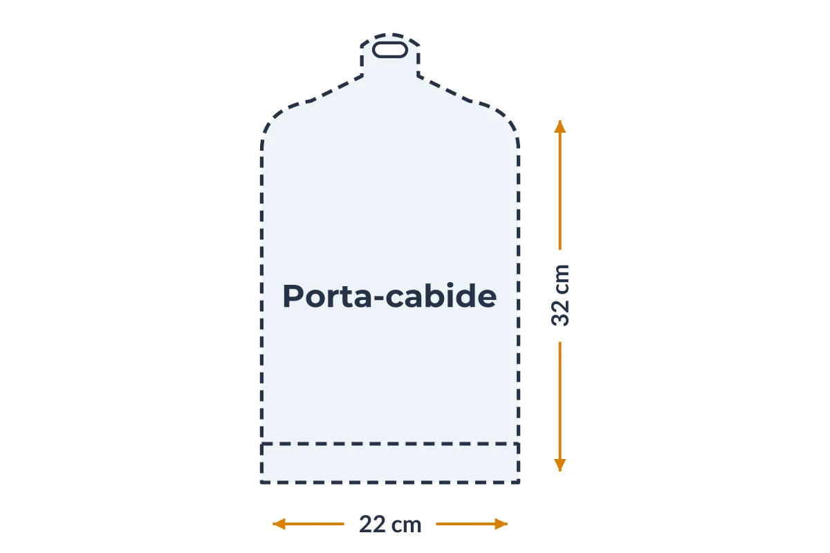 Medidas da embalagem Porta-cabide em PVC, 22 × 32 cm